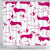 Dachshund Patterns Print Shower Curtain