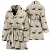 Lovely Wire Fox Terrier Dog Pattern Print Women's Bath Robe