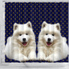 Cute Samoyed Dog Print Shower Curtains