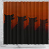 Amazing German Shepherd Dog Shadow Art Print Shower Curtains