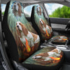 Cute Basset Hound Dog Print Car Seat Covers