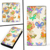 Floral Butterfly Print Women's Leather Wallet