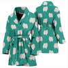 Pomeranian Dog Pattern Print Women's Bath Robe