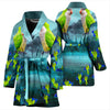 Monk Parakeet Parrot Print Women's Bath Robe