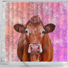 Limousin Cattle (Cow) Print Shower Curtains