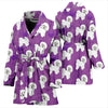 Bichon Frise Dog Pattern Print Women's Bath Robe