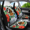 Saint Bernard Floral Print Car Seat Covers