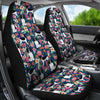 English Springer Spaniel Dog Floral Print Car Seat Covers