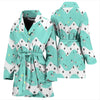 ToyFox Terrier Print Women's Bath Robe