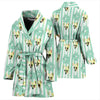 PomChi Dog Print Womens Bath Robe