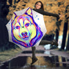 Siberian Husky Dog Watercolor Art Print Umbrellas