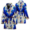 Hyacinth Macaw Parrot Floral Print Women's Bath Robe
