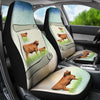 Hand Crafted Red Brangus Cattle (Cow) Print Car Seat Covers