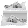 Pomeranian On Black and White Print Running Shoes