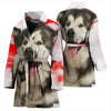 Laughing Alaskan Malamute Print Women's Bath Robe