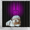 Shih Tzu Dog Print Shower Curtain