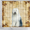 Cute Old English Sheepdog Print Shower Curtains