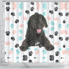 Spanish Water Dog Print Shower Curtain