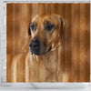 Rhodesian Ridgeback Dog Print Shower Curtain