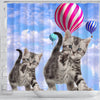 American Shorthair Cat Print Shower Curtains
