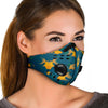 Yellow Fish Patterns Print Premium Face Mask