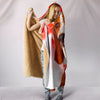 Basset Hound On Red Print Hooded Blanket