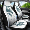 Black&White Rottweiler Print Car Seat Covers