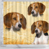 Cute American Foxhound Print Shower Curtains