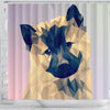 Akita Dog Vector Art Print Shower Curtains