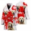 Golden Retriever Print Women's Bath Robe