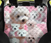 Bolognese Dog On Pink Print Pet Seat Covers