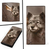 Keeshond Print Women's Leather Wallet