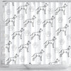 Great Dane With Paws Patterns Print Shower Curtain