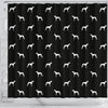 Amazing Whippet Dog Pattern Print Shower Curtains