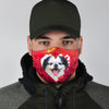 Japanese Chin On Heart Print Face Mask