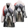 Bearded Collie dog Print Women's Bath Robe