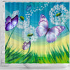 Butterfly Print Shower Curtain