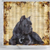 Cute Cane Corso Print Shower Curtains