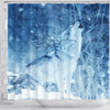 Snowy Wolf Print Shower Curtains