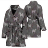 Norwegian Elkhound Dog Pattern Print Women's Bath Robe