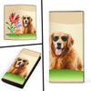 Cute Golden Retriever Dog Print Women's Leather Wallet