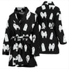 American Eskimo Dog Pattern Print Women's Bath Robe