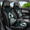 Boston Terrier On Black Print Car Seat Covers