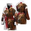 Rhodesian Ridgeback On White Print Women's Bath Robe