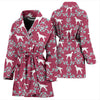 Irish Setter Dog Floral Pattern Print Women's Bath Robe