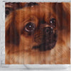 Tibetan Spaniel Dog Print Shower Curtain