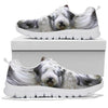 Bearded Collie On White Print Running Shoes