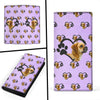 Puggle Dog paws patterns  Print Women's Leather Wallet