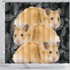 Cute Golden Hamster Print Shower Curtains
