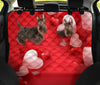 Scottish Terrier On Red Print Pet Seat Covers